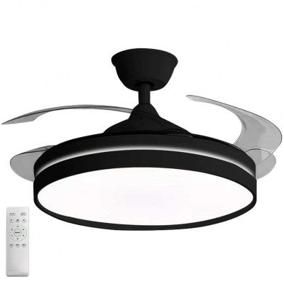 Ανεμιστήρας Οροφής LED CCT 3800lm 32W Με 4 Πτερύγια Remote Control Μαύρος